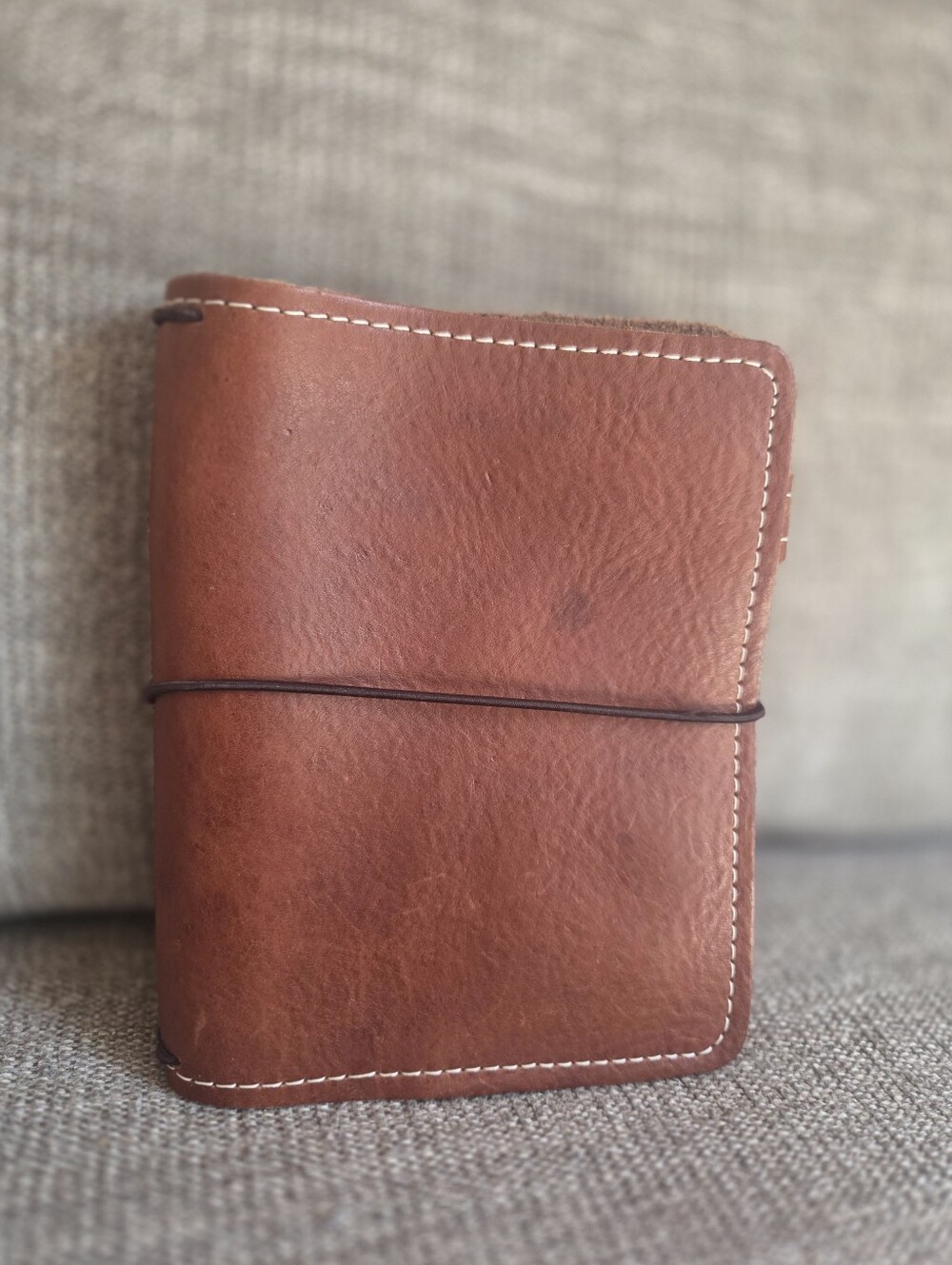 Foxy Fix Rare Deluxe Pocket Size Leather Traveler's Notebook Cover Tan 10x6